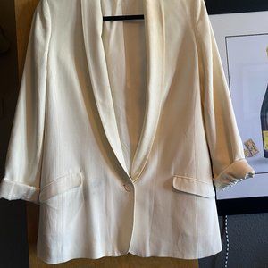 Relaxed White Blazer